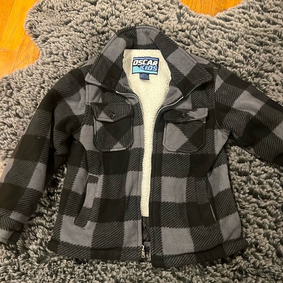 Oscar Kids checkered cozy jacket 7 - Picture 1 of 5